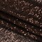 1 Yard Chocolate Brown Stretch Polyester Mesh Fabric Baby Sequins Stripes 50 inch Width